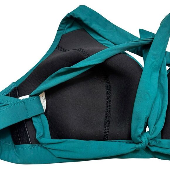Becca Brand Dark Teal Tie Back Bikini‎ Top Size 1X - Picture 4 of 10
